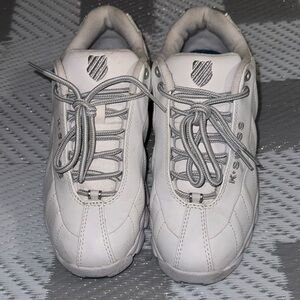 k swiss all white leather sneaker